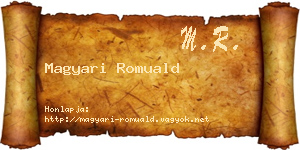 Magyari Romuald névjegykártya